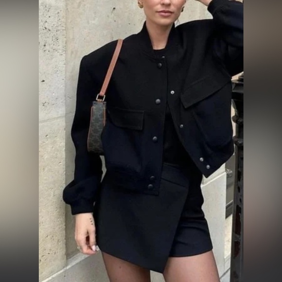 Zara Bomber Jacket With Pockets - Picture 5 of 12